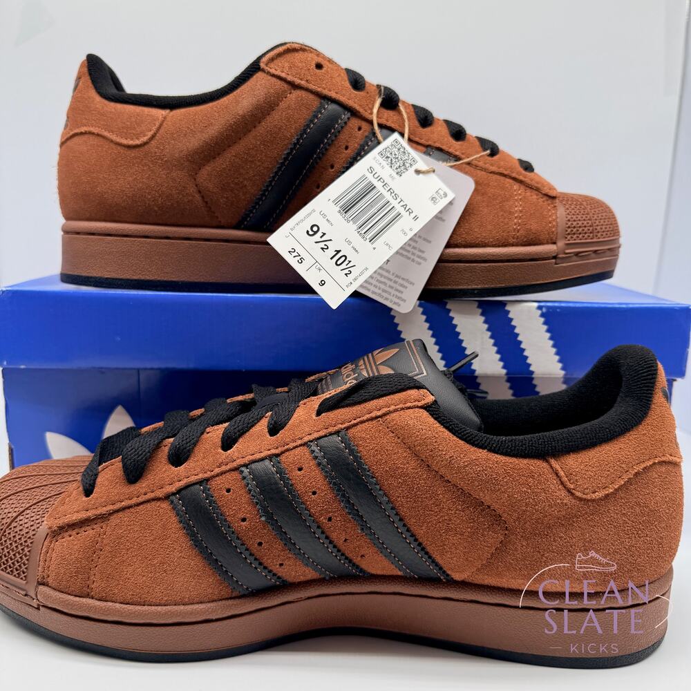 Adidas Superstar II Preloved Brown/Black IH9318 Men 9.5 NIB/NWT